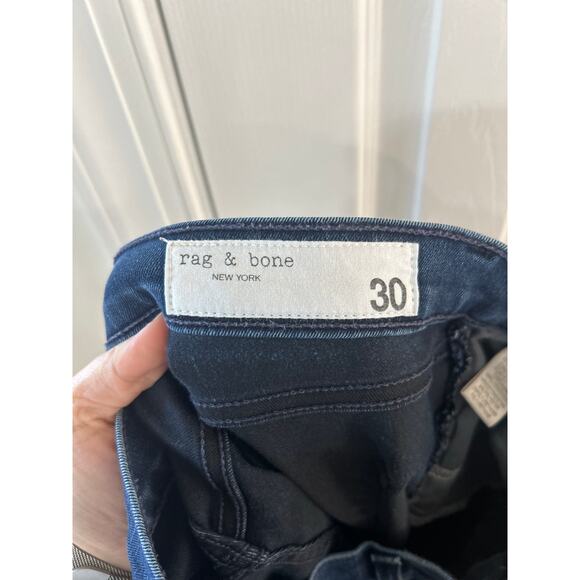 Rag & Bone "Coated Mae" Dark Wash High Rise Skinny Jeans - Picture 6 of 9